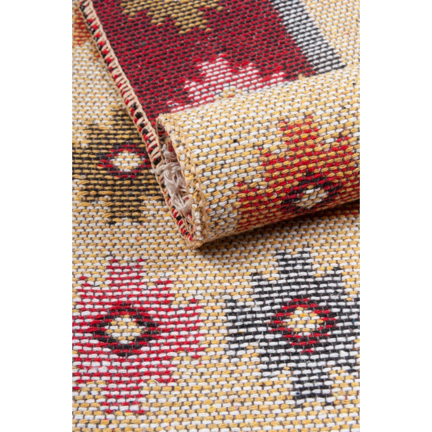 Двусторонний восточный ковер KILIM 80x150 cm красный/бежевый