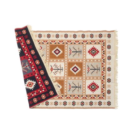 Двусторонний восточный ковер KILIM GOLD 60×120 см, яркий многоцветный