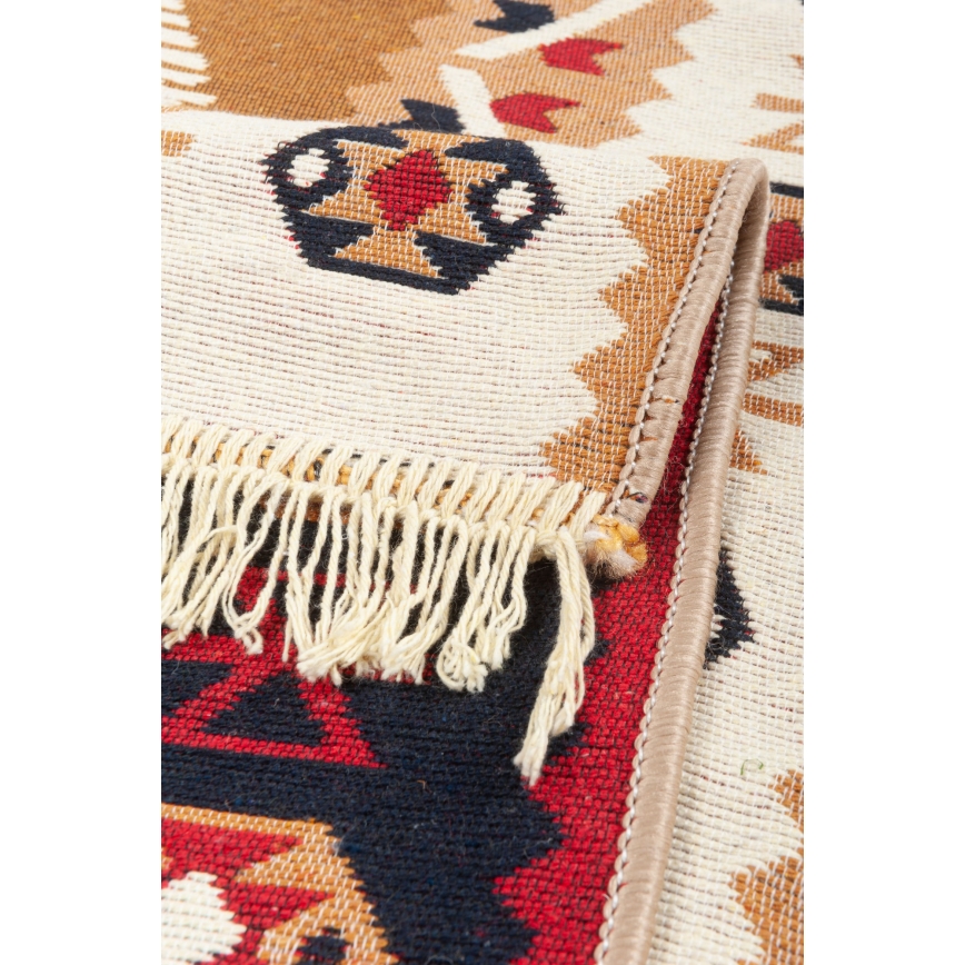 Двусторонний восточный ковер KILIM GOLD 60×120 см, яркий многоцветный
