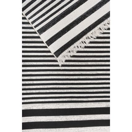 Двусторонний ковёр KILIM GOLD 80x150 см черный/белый