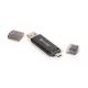 Двійна USB флешка + MicroUSB 32Гб чорний