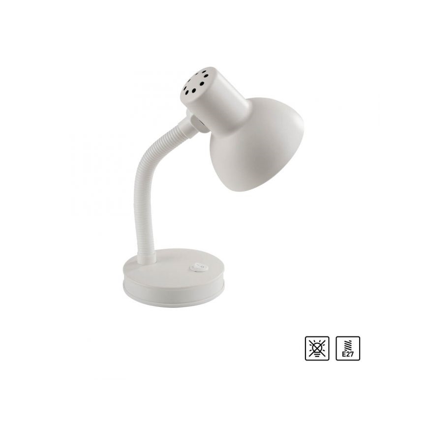 ДЖАСТ ЛАЙТ. 11080-16 - Гнучка настільна лампа ФЛЕКСІ 1xE27/25W/230V біла