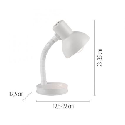 ДЖАСТ ЛАЙТ. 11080-16 - Гнучка настільна лампа ФЛЕКСІ 1xE27/25W/230V біла