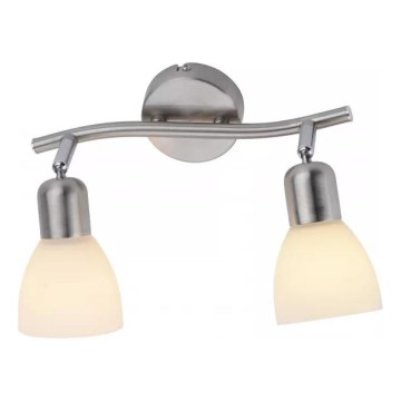 ДЖАСТ ЛАЙТ. 11952-55 - Точковий світильник КАРО 2×Е14/40 Вт/230 В матовий хром