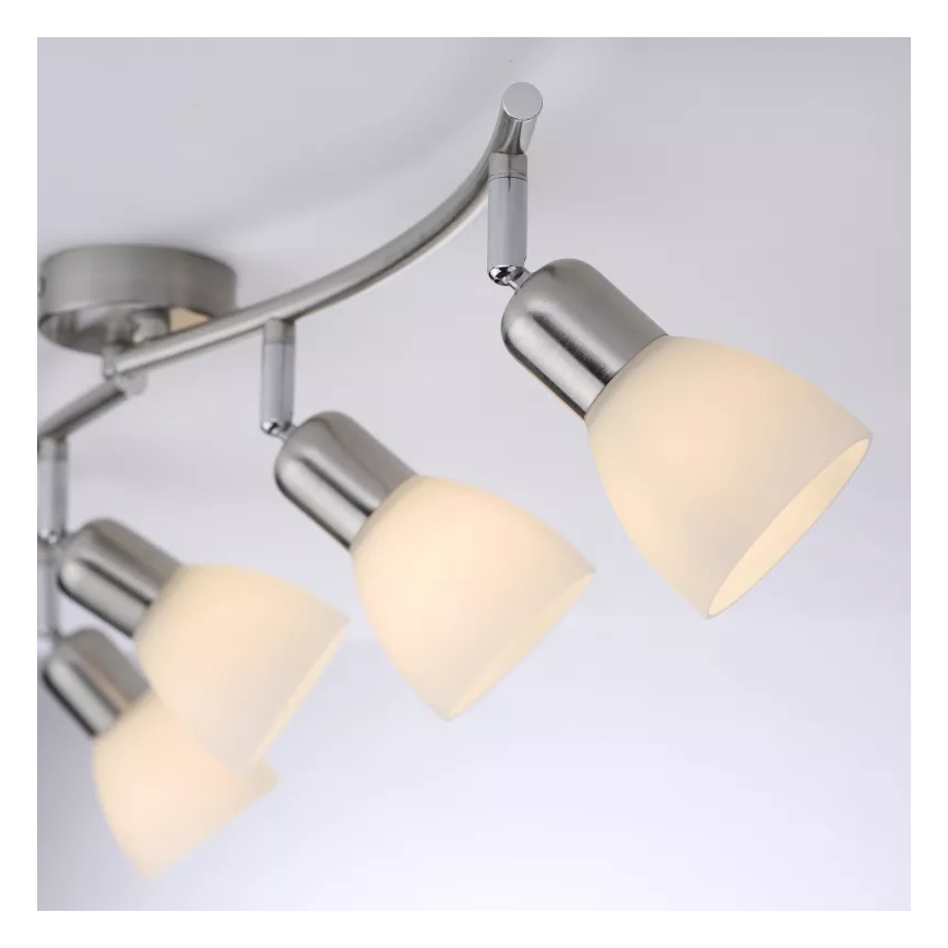 ДЖАСТ ЛАЙТ. 11954-55 - Точковий світильник КАРО 4×Е14, 40 Вт, 230 В, матовий хром