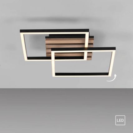 ДЖАСТ ЛАЙТ. 14053-79 - LED стельовий світильник АКУСТИКА LED/15W/230V дуб/чорний