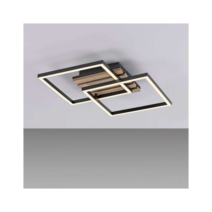 ДЖАСТ ЛАЙТ. 14053-79 - LED стельовий світильник АКУСТИКА LED/15W/230V дуб/чорний