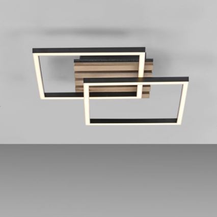 ДЖАСТ ЛАЙТ. 14053-79 - LED стельовий світильник АКУСТИКА LED/15W/230V дуб/чорний