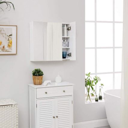 Дзеркальна шафка для ванної кімнати SKY біла