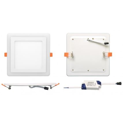 Ecolite DUO-S12W - Светодиодный подвесной потолочный светильник DUO LED/12W/230V + LED/4W