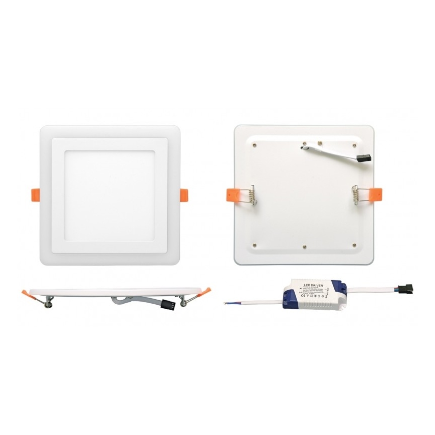Ecolite DUO-S12W - Светодиодный подвесной потолочный светильник DUO LED/12W/230V + LED/4W
