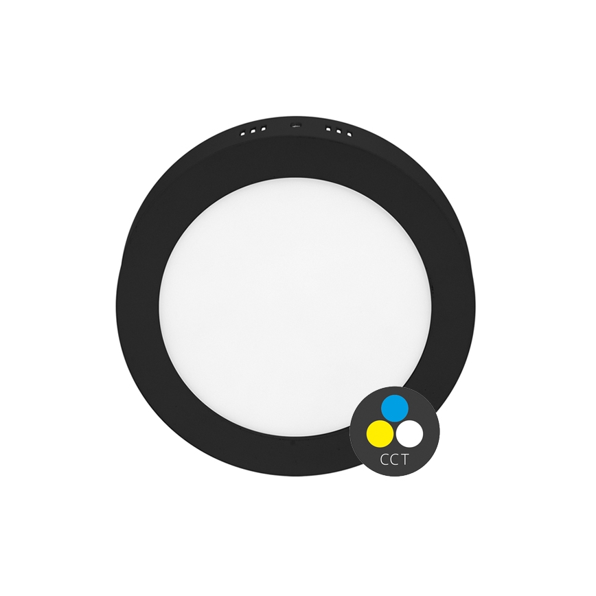 Стельовий LED світильник LADA LED/12W/230V 3000/4000/6000K діаметр 17 см чорний