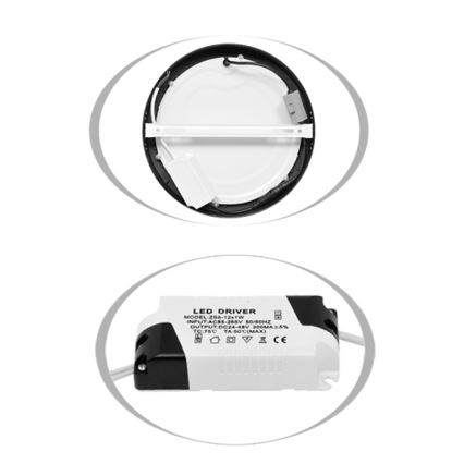 Стельовий LED світильник LADA LED/12W/230V 3000/4000/6000K діаметр 17 см чорний