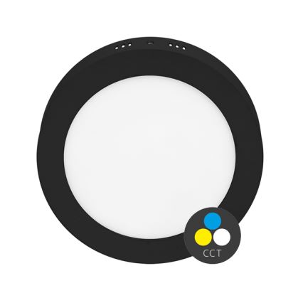 Світильник стельовий LED LADA LED/12W/230V 3000/4000/6000K діам. 17 см чорний