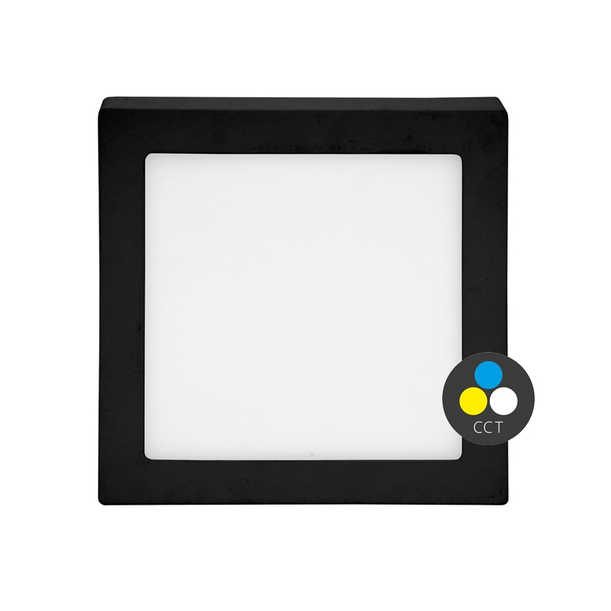 Светодиодный потолочный светильник RAFA LED/18W/230V 3000/4000/6000K 22x22 см черный