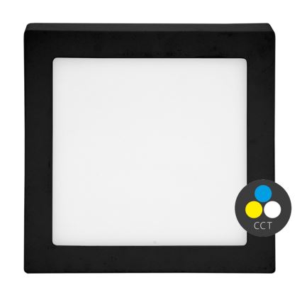 Стельовий LED світильник RAFA LED/18W/230V 3000/4000/6000K 22x22 см чорний