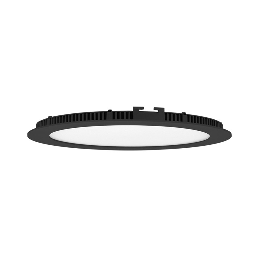 Вбудований стельовий LED світильник для ванної LADA LED/18W/230V 3000/4000/6000K діаметр 22 cm IP44 чорний