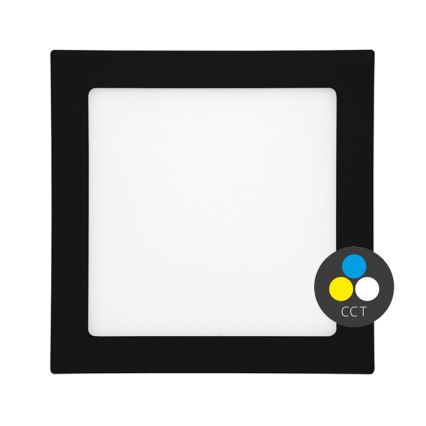 Вбудований стельовий LED світильник для ванної RAFA LED/12W/230V 3000/4000/6000K 17x17 cm IP44 чорний
