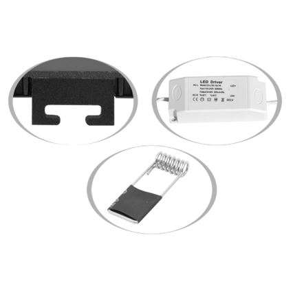 Светодиодный встроенный светильник для ванной комнаты RAFA LED/18W/230V 3000/4000/6000K 22x22 см IP44 черный