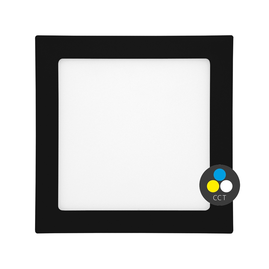 Светодиодный встроенный светильник для ванной комнаты RAFA LED/25W/230V 3000/4000/6000K 30x30 см IP44 черный