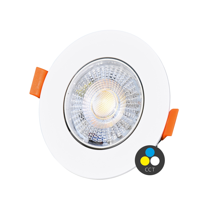 Стельовий вбудований LED світильник з регулюванням яскравості ZITA LED/3/5/7W/230V 3000/4000/6000K діаметр 9 см білий