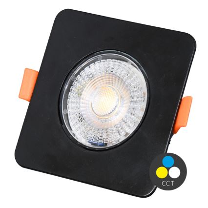 Стельовий вбудований LED світильник з регулюванням яскравості KENT LED/3/5/7W/230V3000/4000/6000K 9x9 см чорний