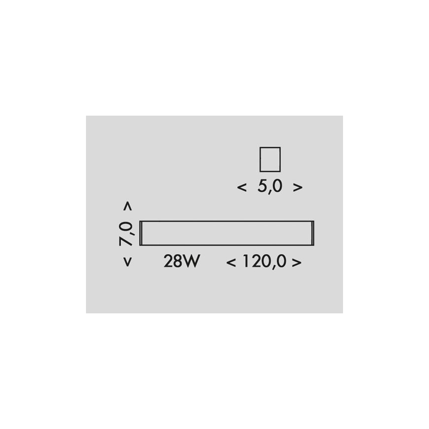 Светодиодный потолочный светильник DONAR LED/28W/230V 4000K 120 см черный