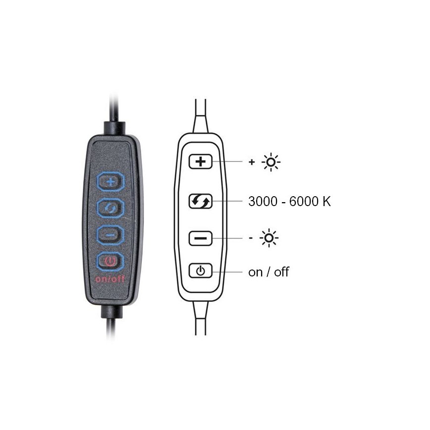 Светодиодная настольная лампа с регулированием яркости PRIM LED/10W/230V 3000-6000K черный