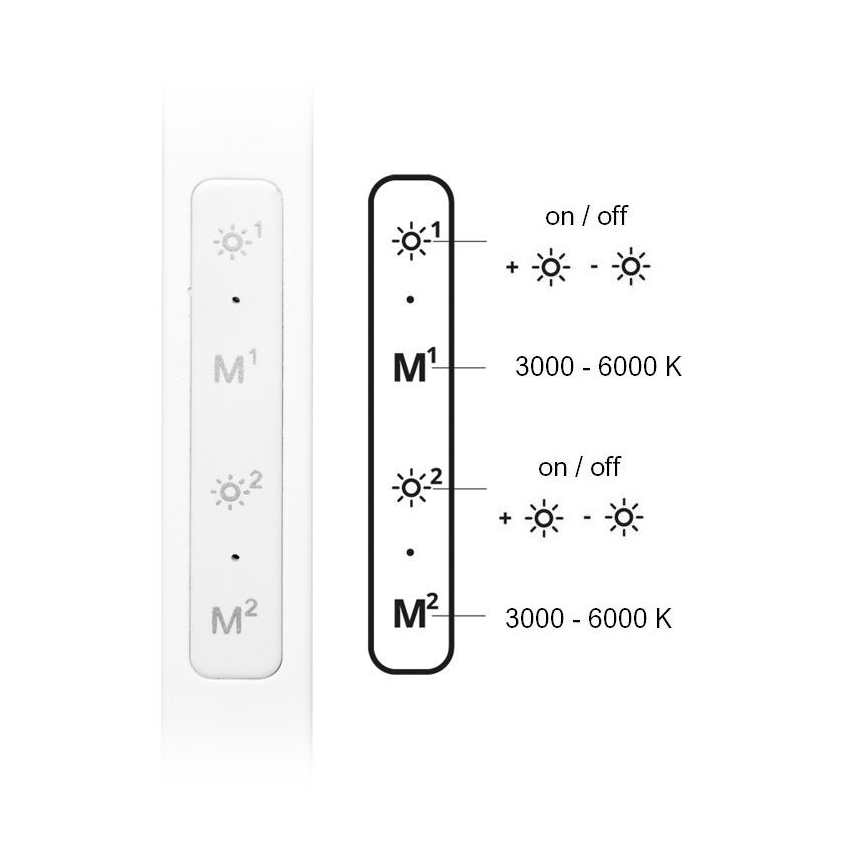 Настільна LED лампа з регулюванням яскравості SPACE LED/8W + LED/11W/230V 3000-6000K білий