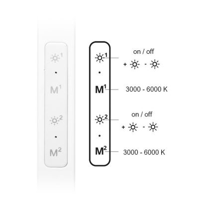 Светодиодная настольная лампа с регулированием яркости SPACE LED/8W + LED/11W/230V 3000-6000K белый