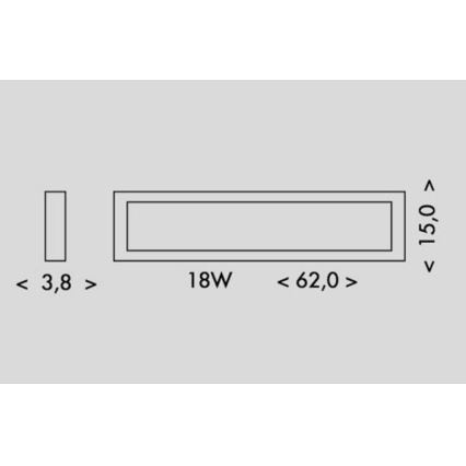 Стельовий LED світильник PILO LED/18W/230V 4100K 62 см білий
