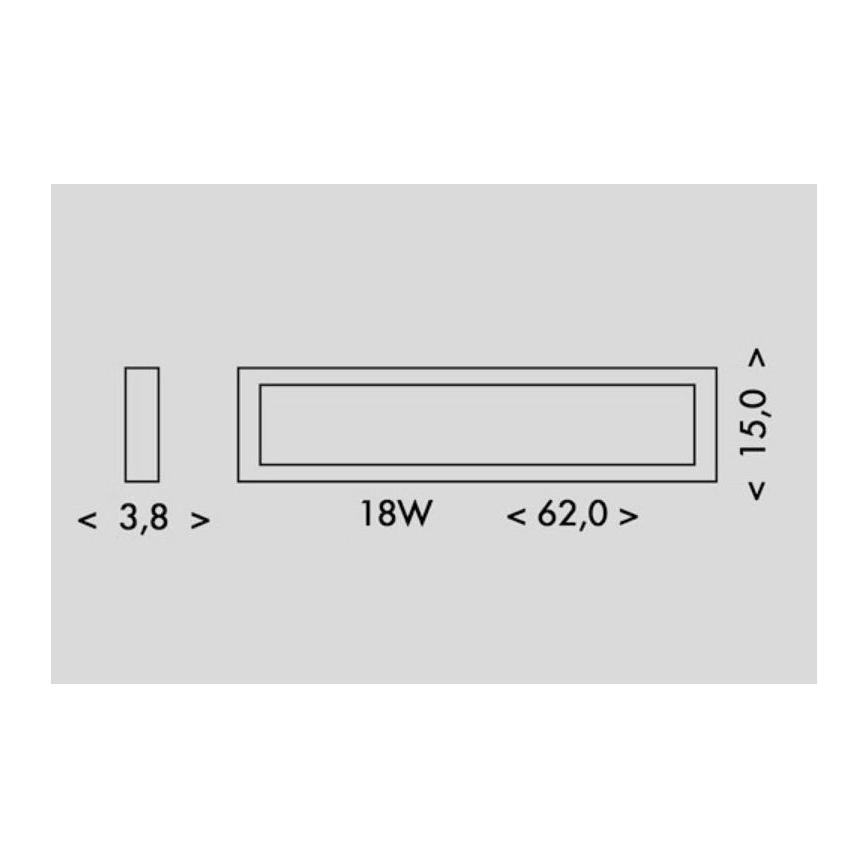 Стельовий LED світильник PILO LED/18W/230V 4100K 62 см білий