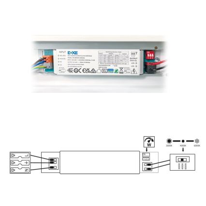 Светодиодный люминесцентный светильник VELO LED/11/15/20W/230V 3000/4000/6000K 60 см белый