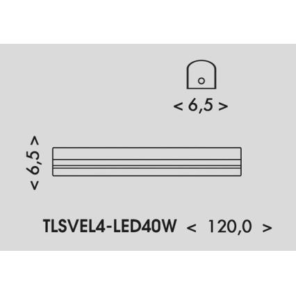 LED Люмінесцентний світильник VELO LED/24/32/40W/230V 3000/4000/6000K 120 см білий