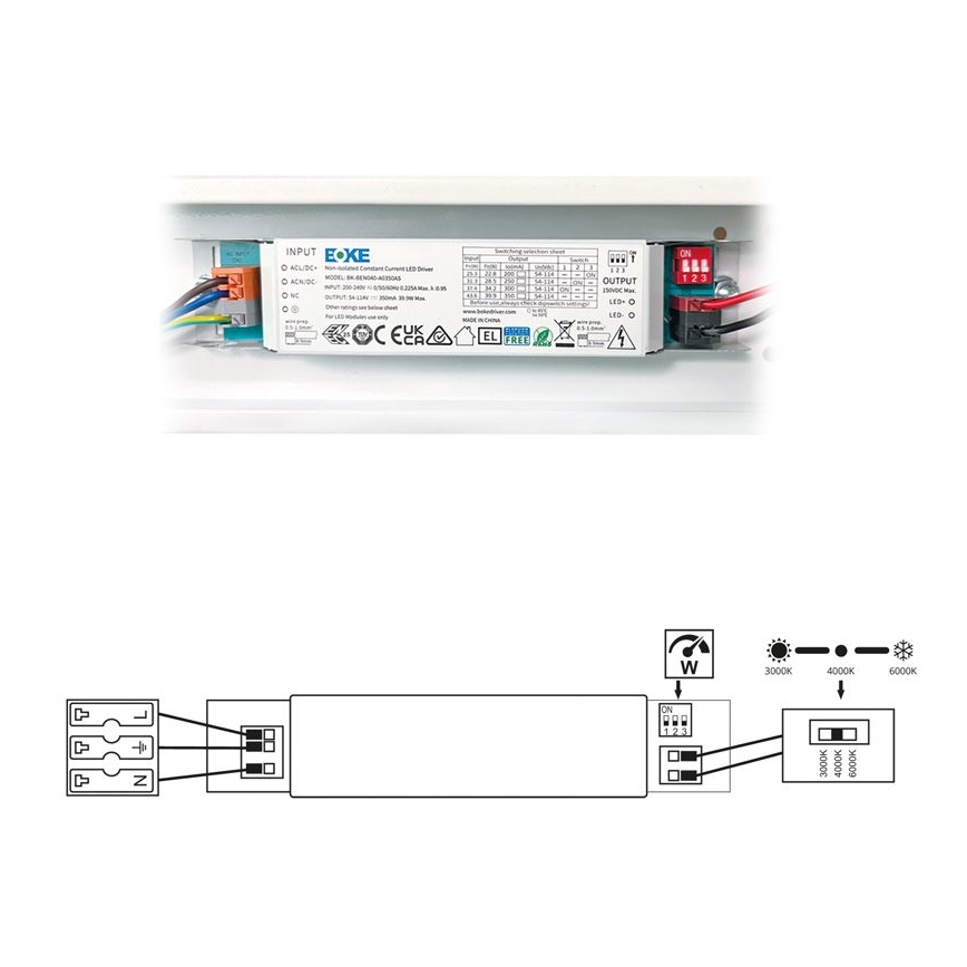 Светодиодный люминесцентный светильник VELO LED/24/32/40W/230V 3000/4000/6000K 120 см белый