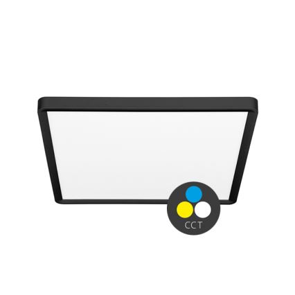 Светодиодный потолочный светильник TERY LED/24W/230V 3000/4000/6000K 30x30 см IP40 черный