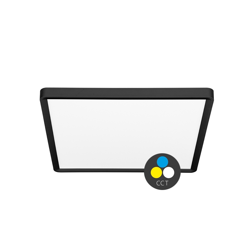 Стельовий LED світильник TERY LED/32W/230V 3000/4000/6000K 40x40 см IP40 чорний