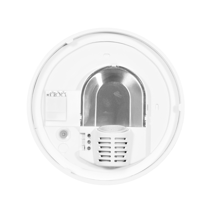 Уличный потолочный светильник с датчиком HECTOR 1xE27/60W/230V диаметр 25 см IP44 опал белый