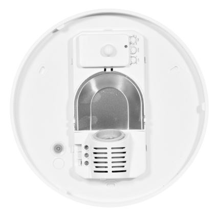 Зовнішній стельовий світильник з датчиком HECTOR 1xE27/60W/230V діаметр 30 см IP44 опал білий