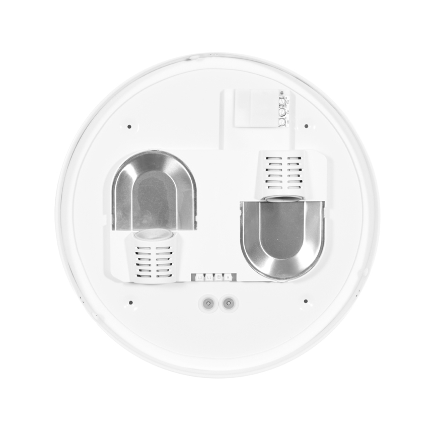 Зовнішній стельовий світильник з датчиком HECTOR 2xE27/60W/230V діаметр 40 см IP44 опал білий