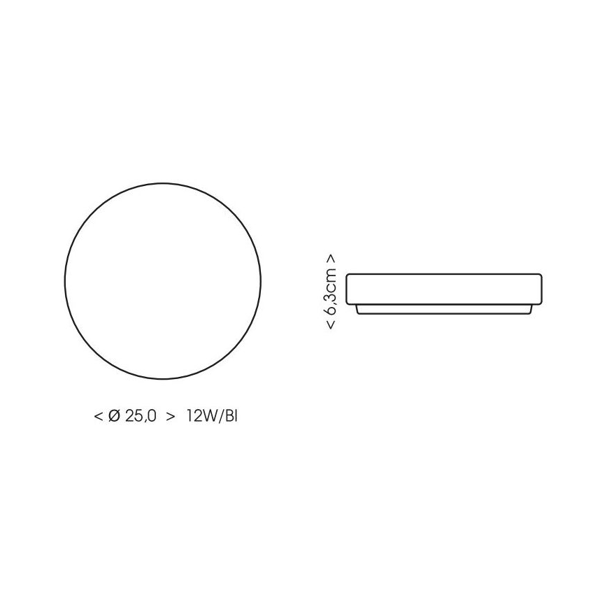 Світлодіодний стельовий світильник для ванної кімнати LIRA LED/12W/230V 4000K діаметр 25 см IP44 білий