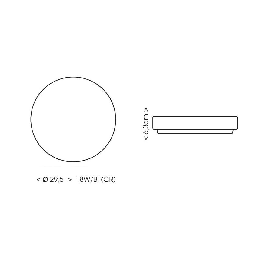 Светодиодный потолочный светильник для ванной комнаты LIRA LED/18W/230V 4000K диаметр 29,5 см IP44 белый