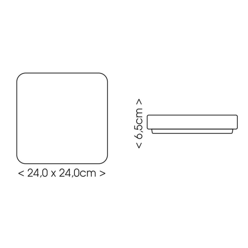 Светодиодный потолочный светильник для ванной комнаты LUKY LED/12W/230V 4000K 24x24 см IP44