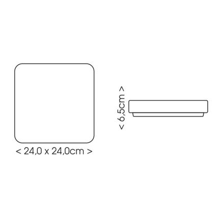 Світлодіодний стельовий світильник для ванної кімнати LUKY LED/12W/230V 4000K 24x24 см IP44