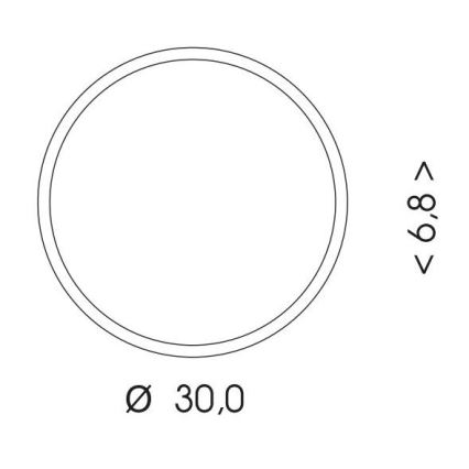 Вуличний світлодіодний стельовий світильник MARTIN LED/15W/230V 3000/4000K діаметр 30 см IP65 чорний