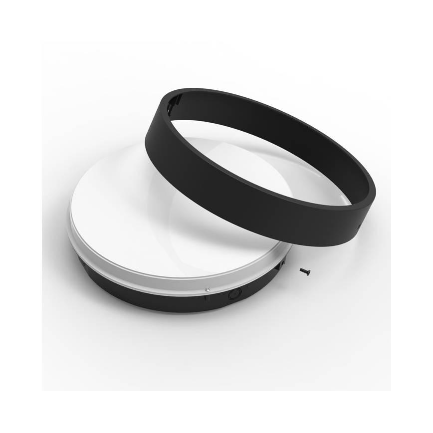 Светодиодный уличный потолочный светильник MARTIN LED/15W/230V 3000/4000K диаметр 30 см IP65 черный