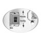 Светодиодный уличный потолочный светильник MARTIN LED/25W/230V 3000/4000K диаметр 35 см IP65 белый