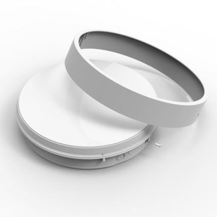 Вуличний світлодіодний стельовий світильник з датчиком MARTIN LED/25W/230V 3000/4000K діаметр 35 см IP65 білий