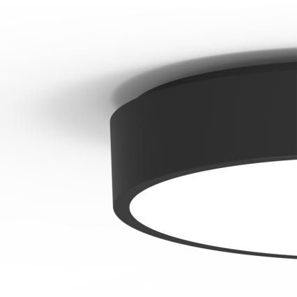 Вуличний світлодіодний стельовий світильник з датчиком MARTIN LED/25W/230V 3000/4000K діаметр 35 см IP65 чорний