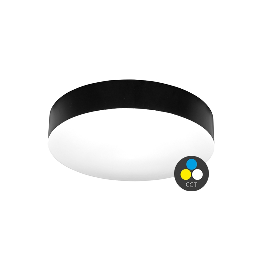 Світлодіодний стельовий світильник для ванної кімнати MAKARON LED/24W/230V 3000/4000/6000K діаметр 30 см IP44 чорний